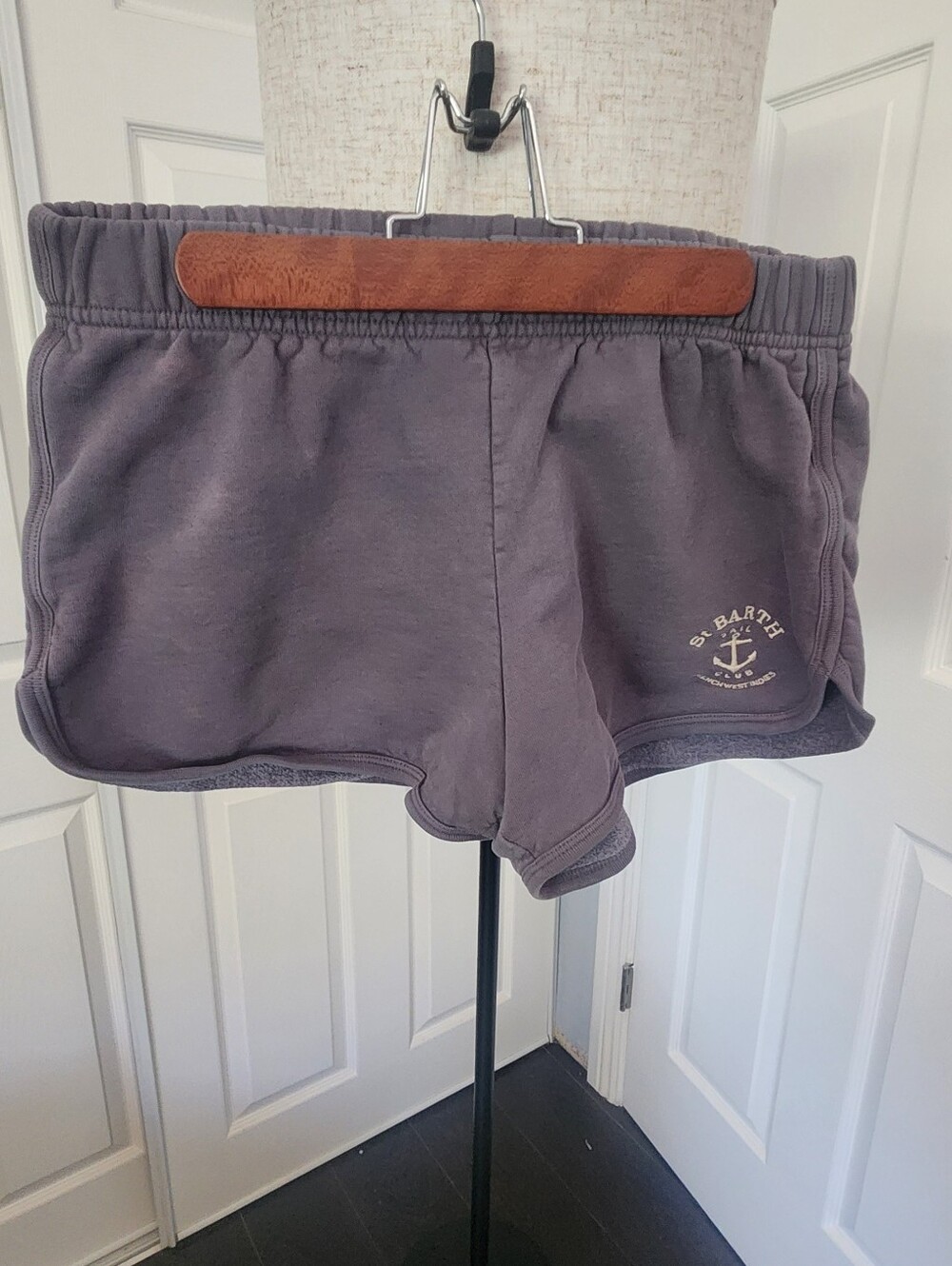 Brandy MELVILLE Women's Cotton-Blend Lounge Shorts in BLUE GRAY